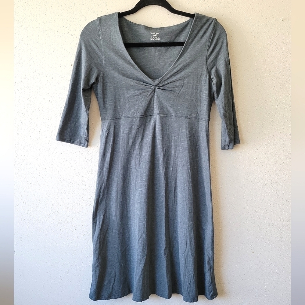 HORNY TOAD Jersey Stretch Knit Heather Gray Dress Knee Length Outdoor Athletic